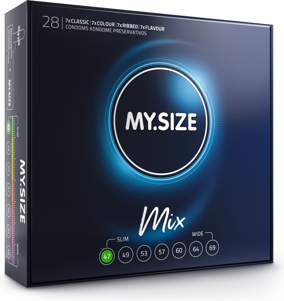 Preservativi xs misti My.Size Mix 47 mm 28 pezzi