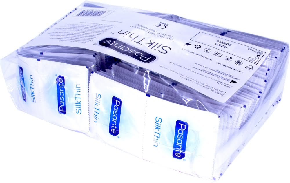 Preservativi ultra sottili Silk Thin 144 pezzi Pasante all'ingrosso