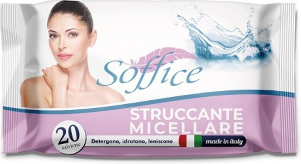 Salviettine Soffice Struccante Micellare - 20 salviettine all'ingrosso